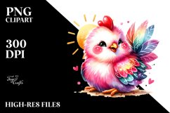 cute Baby Rooster on Sun PNG Product Image 2