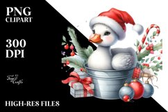 Colorful Dog with Santa Hat PNG Product Image 2