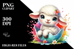 Colorful Baby Lamb in Pocket | Clipart Product Image 3