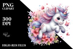 Pastel Unicorn Spring Petals Bubble Product Image 3