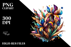 Abstract Stained Iris | Sublimation Clipart Product Image 2
