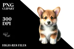 Cute Pembroke Welsh Corgi Christmas PNG Product Image 2