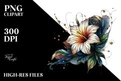 Abstract Wooden Morning Glory Clipart Product Image 1