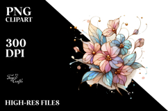 Pastel Stained Impatiens PNG Product Image 2