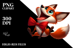 Silly Cartoon Fox PNG Product Image 2