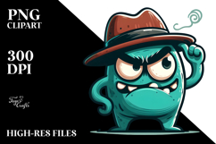 Aggressive Monster with Hat, PNG Product Image 2