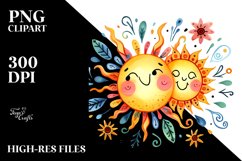 Simple Smiling Sun Sublimation PNG Product Image 2