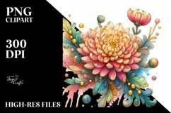 Detailed Vibrant Chrysanthemum PNG Product Image 3