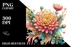 Detailed Vibrant Chrysanthemum PNG Product Image 2