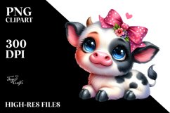 Cute Baby Cow Cub | Sublimation | Clipart Product Image 3