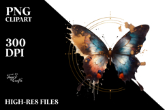 Grungy Butterfly of Splashes, Transparent PNG Product Image 2