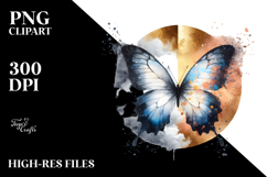 Grungy Butterfly of Splashes, Transparent PNG Product Image 2