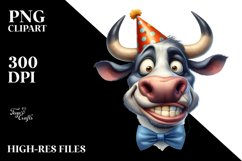 Contempt Bull Watercolor Clipart Product Image 1