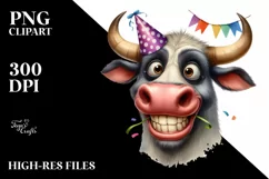 Contempt Bull Watercolor Clipart Product Image 3