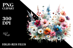 Colorful Wild Flowers PNG Product Image 2