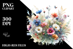 Colorful Wild Flowers PNG Product Image 2
