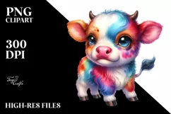 Cute Baby Cow Cub | Sublimation | Clipart Product Image 3