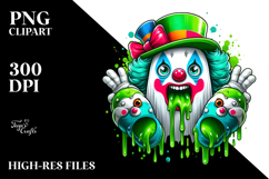 Funny Clown Ghost with Monster Slippers, PNG Product Image 2