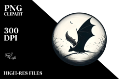 Simple Bat Digital Painting PNG Product Image 2