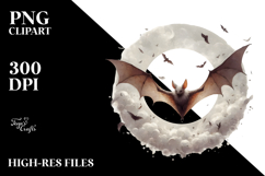 Digital Painting of Bat, Transparent PNG Product Image 2