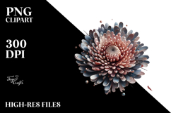 Colorful Chrysanthemum with Metallic Insertions Product Image 2