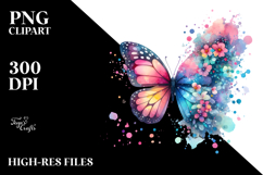 Colorful Butterfly Splash, High-Quality PNG Product Image 2