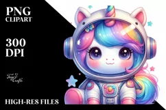 Cosmic Baby Unicorn PNG Product Image 1