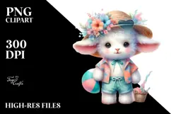 Digital Painting Baby Lamb PNG Product Image 2