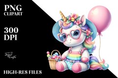 Cute Unicorn with Beachwear | Clipart Product Image 3