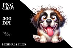 Funny Crazy Saint Bernard Cartoon | Clipart Product Image 1