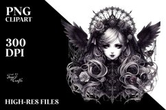 Detailed Gothic Girl PNG Product Image 1