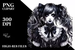 Detailed Gothic Girl PNG Product Image 1