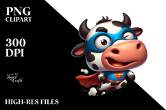 Silly Cartoon Cow PNG Product Image 2