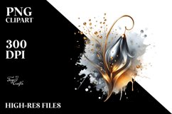 Abstract Glossy Snowdrop | Sublimation | Clipart Product Image 1