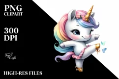 Baby Unicorn Dancing | Sublimation | Clipart Product Image 1