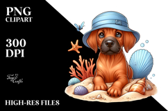 Beach Rhodesian Ridgeback Tshirt Vector | Sublimation Product Image 2