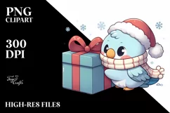 Cute Baby Parrot with Gift Box, Transparent PNG Product Image 1