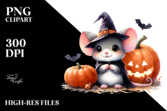 Vibrant Baby Mouse Simple Halloween | Sublimation Clipart Product Image 2
