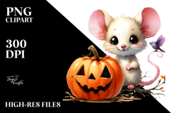 Cute Baby Mouse Halloween Drawing | Sublimation Clipart Product Image 2
