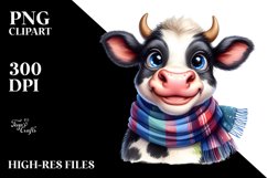 Cow Cow Portrait with Goofy Smile Clipart Product Image 3