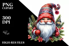 Detailed Vibrant Christmas Gnome PNG Product Image 1