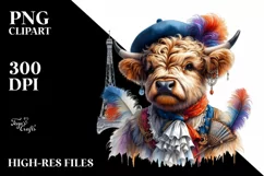 Regal Baby Highland Cow PNG Product Image 3