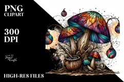 Detailed Magical Mushroom PNG Product Image 3