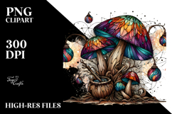 Detailed Magical Mushroom PNG Product Image 2