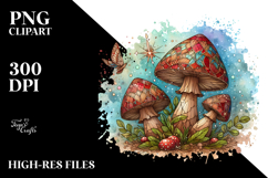 Detailed Magical Mushroom PNG Product Image 2