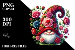 Valentines Gnome with Detailed Hat PNG Product Image 2