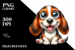 Funny Crazy Basset Hound Watercolor Product Image 3