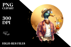Hipster Duck by the Beach, High-Res PNG Product Image 2