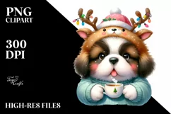 Saint Bernard in Winter, Transparent PNG Product Image 3