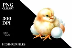 Cute Baby Chicken PNG Product Image 1